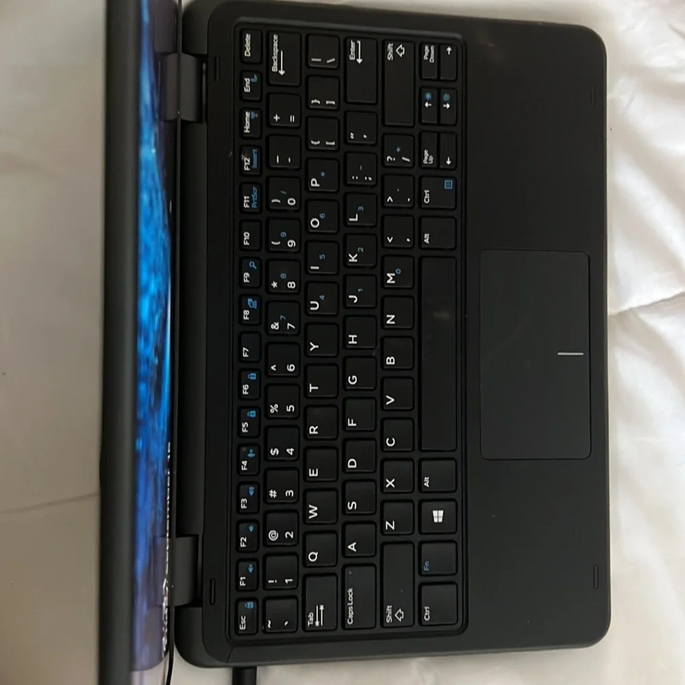 Black dell touch screen foldable laptop